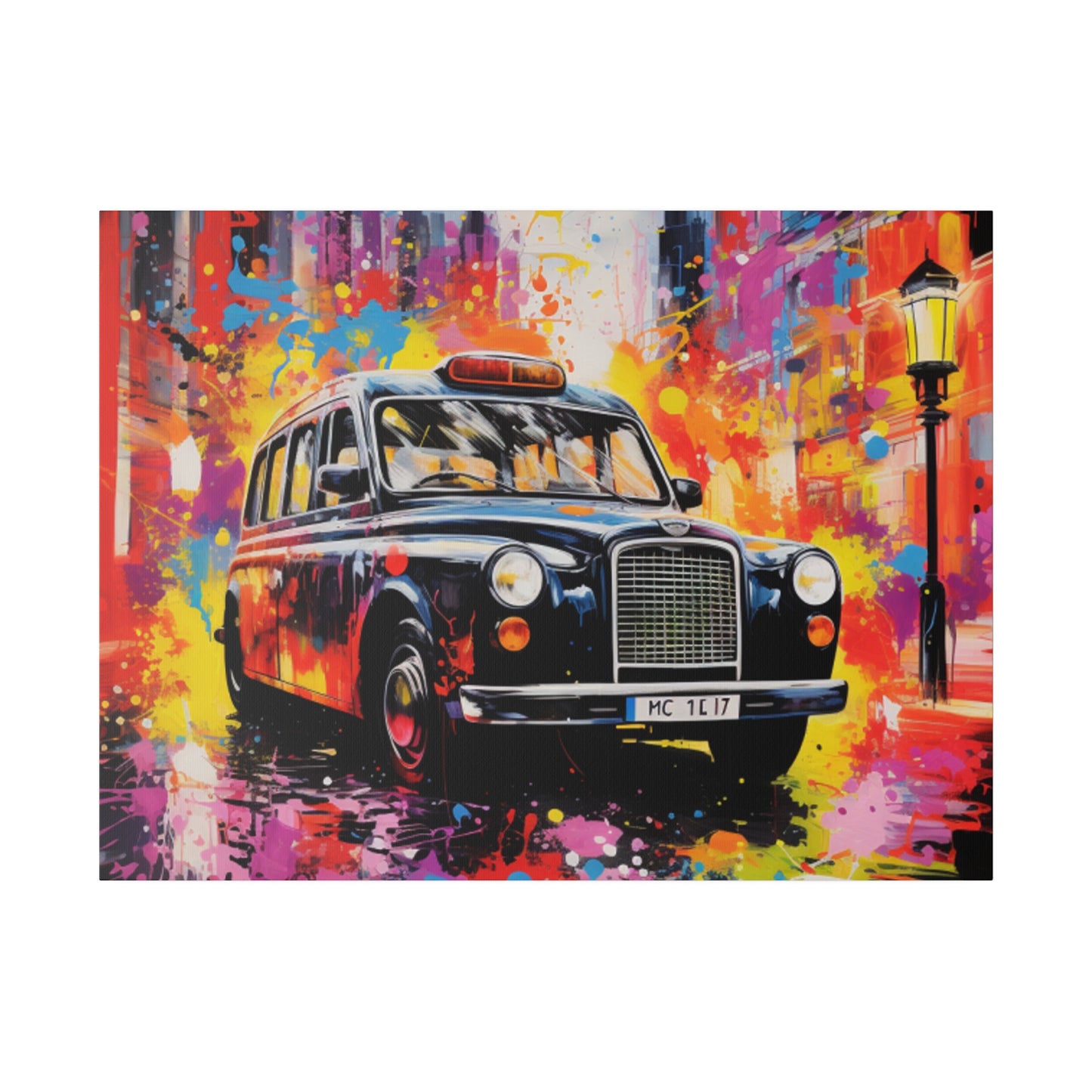 Colorful Cab Canvas
