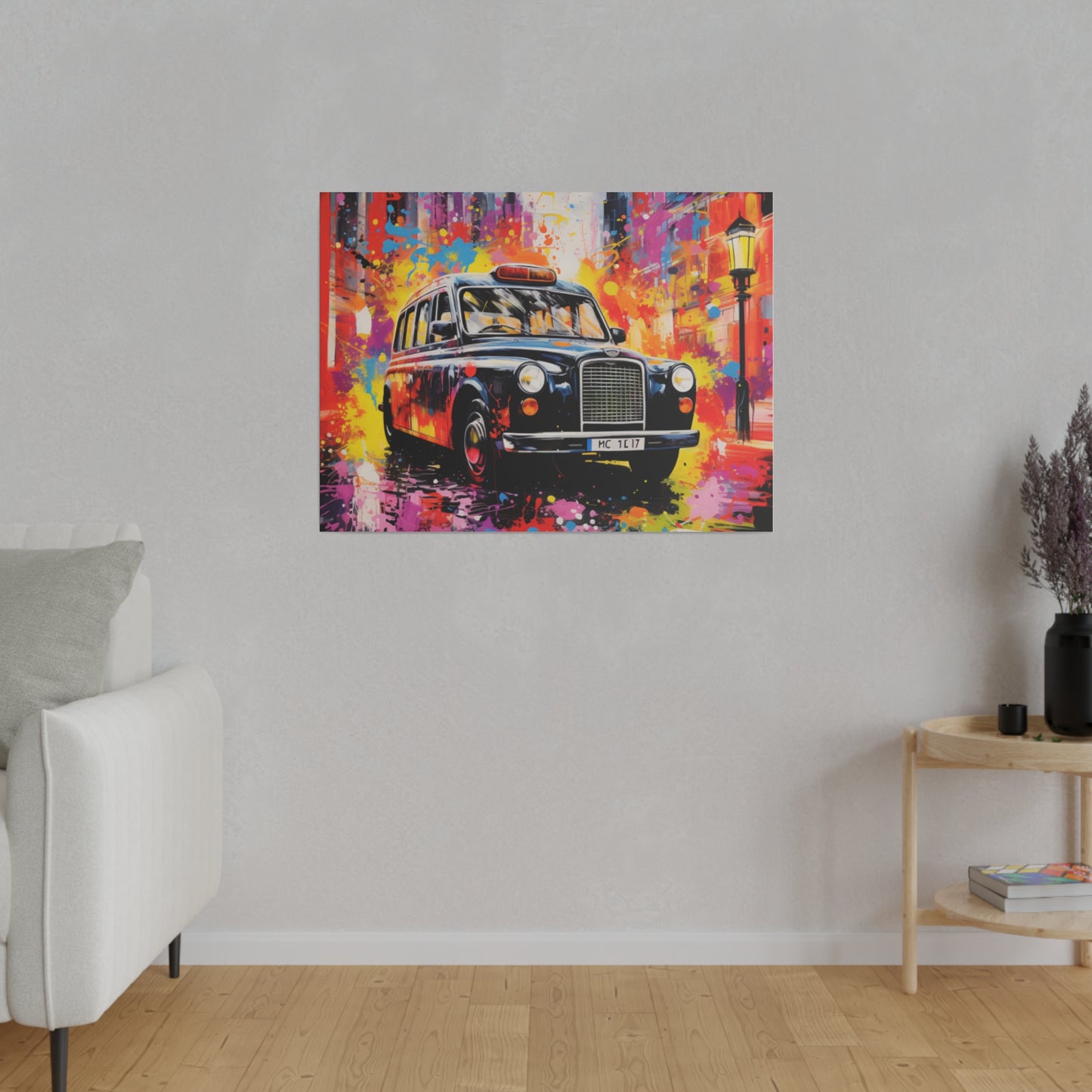 Colorful Cab Canvas