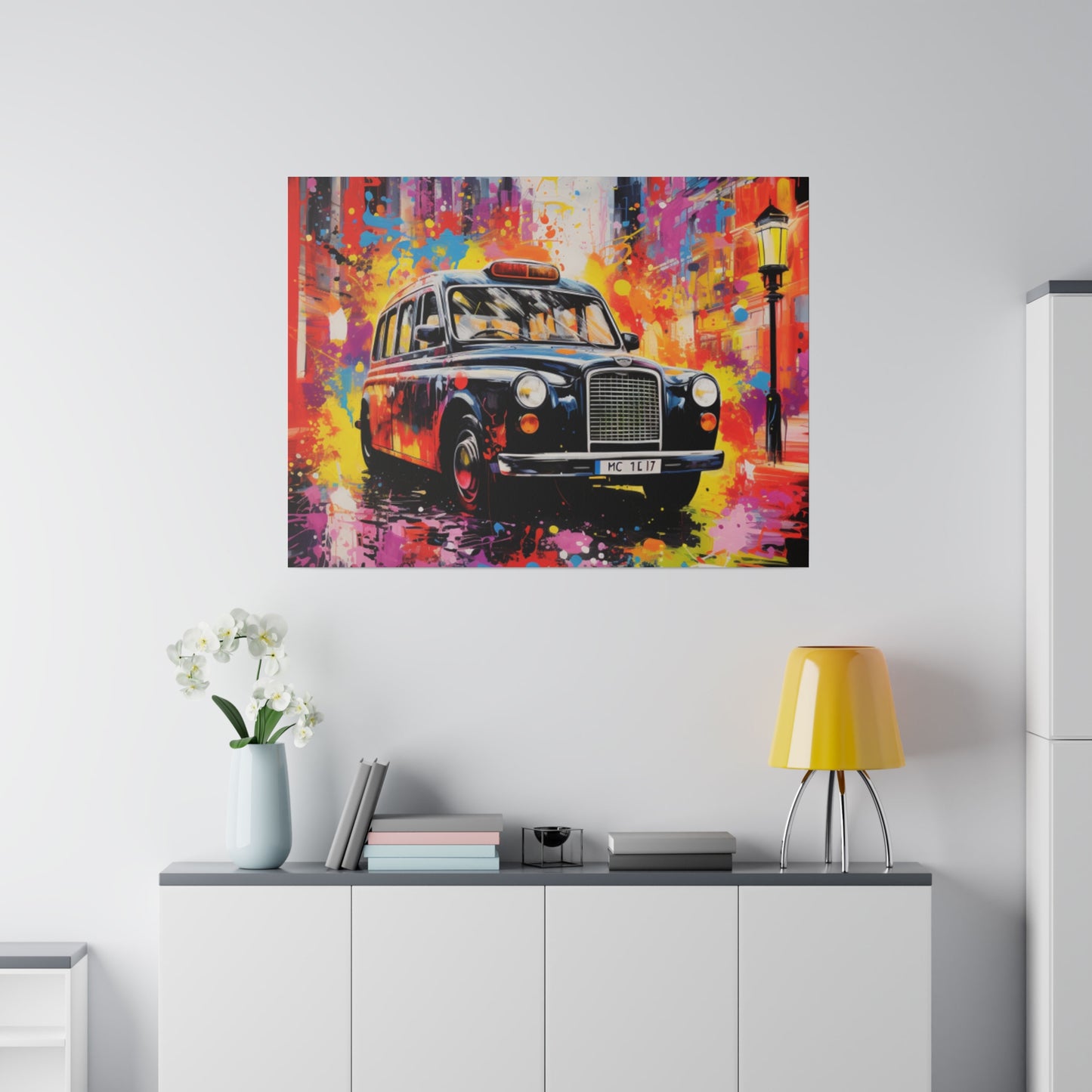 Colorful Cab Canvas