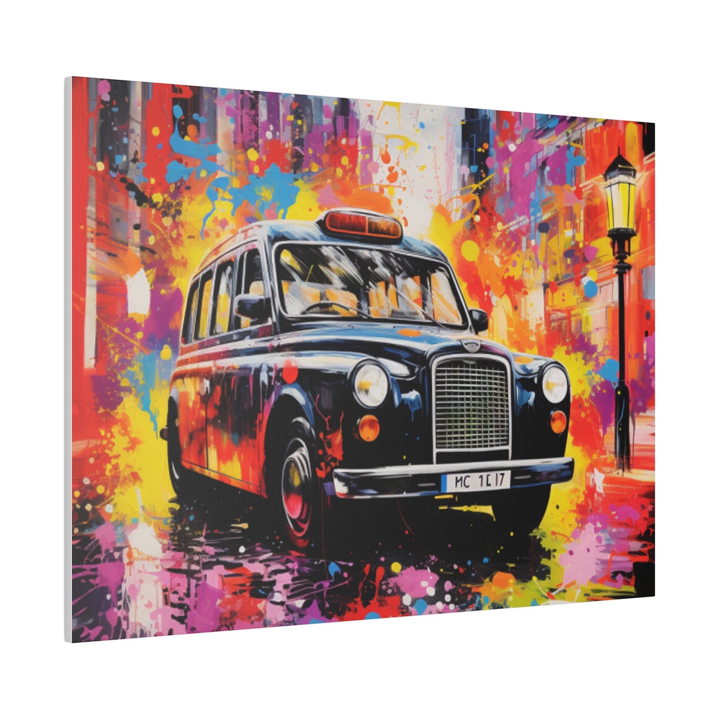 Colorful Cab Canvas