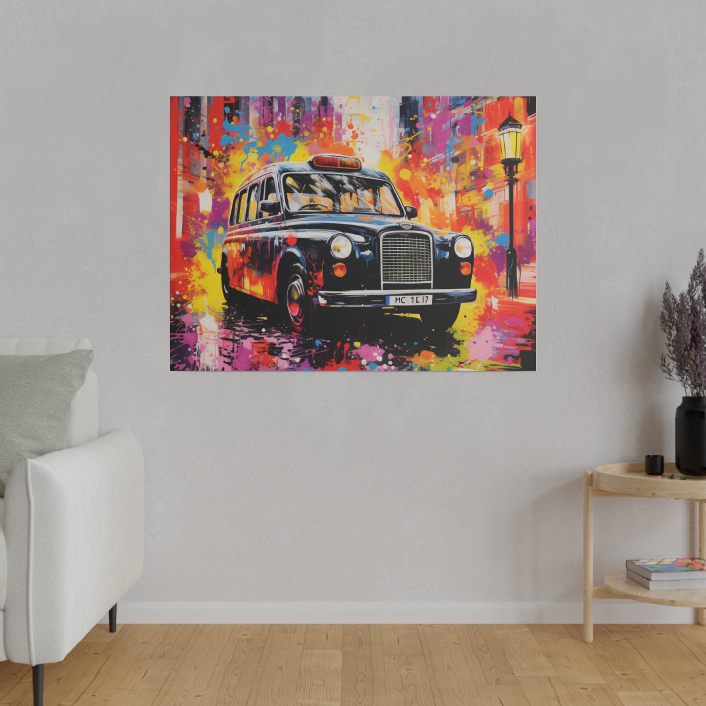 Colorful Cab Canvas