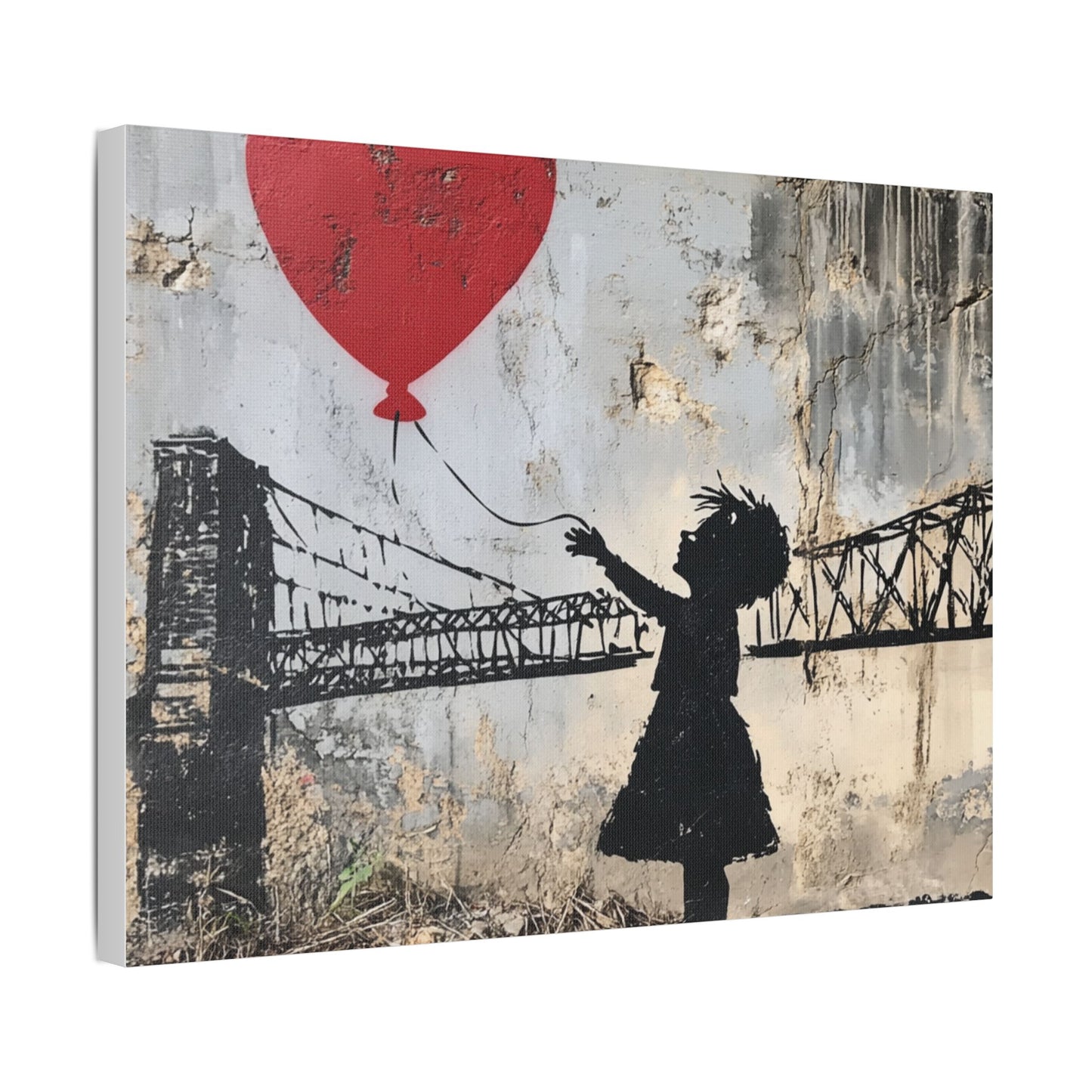 Balloon girl on bridge
